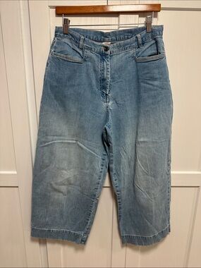 J. Jill  Light denim Women’s Wide-Leg crop Jeans sz 12.